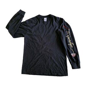 Ripndip T Shirt Men M Black Graphic Print LS Cotton Streetwear Y2K Skater Hippie